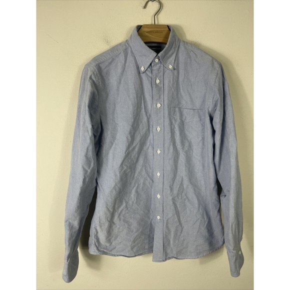 Spier & Mackay Shirts Spier Mackay Handmade Mens Slim Blue Oxford